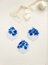 Load image into Gallery viewer, onion ornaments | blue florals set of 3