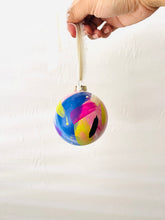 Load image into Gallery viewer, ceramic ornament | abstract pink, lime green + blue