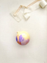 Load image into Gallery viewer, ceramic ornament | purple + pink florals