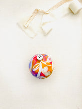 Load image into Gallery viewer, ceramic ornament | white + orange florals