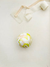 Load image into Gallery viewer, ceramic ornament | lime green, pink + white florals
